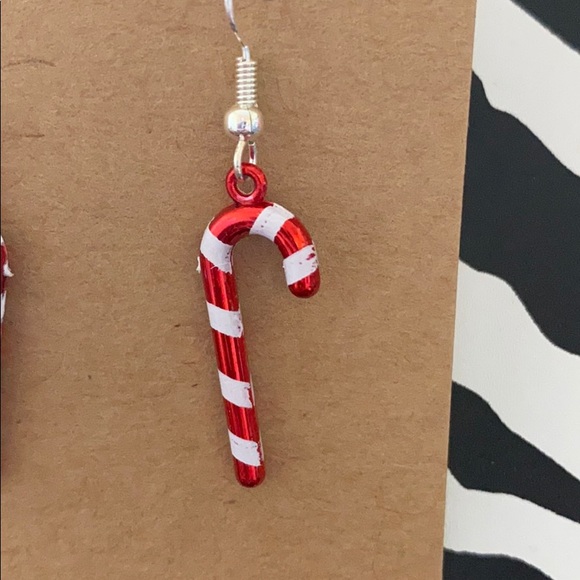 Candy Cane Earrings - Picture 2 of 2